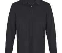 Рубашка поло унисекс с длинным рукавом Pacific LSL, черная арт.04441312