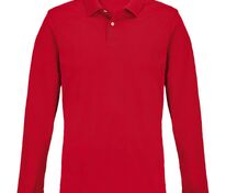 Рубашка поло унисекс с длинным рукавом Pacific LSL, красная арт.04441145