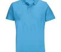 Рубашка поло унисекс Pulse, ярко-бирюзовая арт.04502321