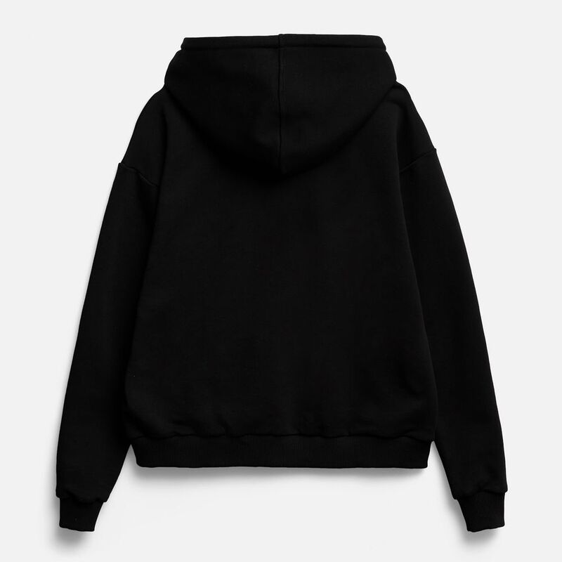 Толстовка унисекс оверсайз на молнии Zippy Terry, черная арт.19883.30