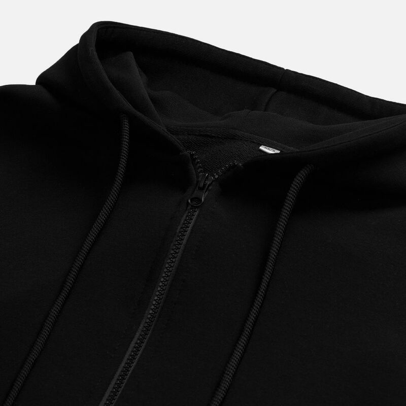Толстовка унисекс оверсайз на молнии Zippy Terry, черная арт.19883.30