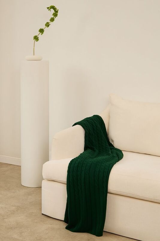 Плед Tressa, темно-зеленый арт.19622.91