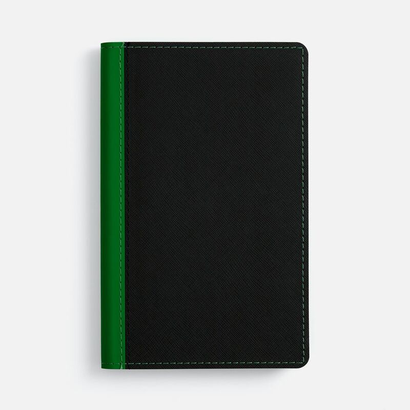 Ежедневник Nice Twice, недатированный, черный с ярко-зеленым арт.22041.93