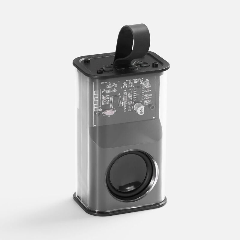 Bluetooth-колонка с подсветкой Groove, серая арт.17643.10