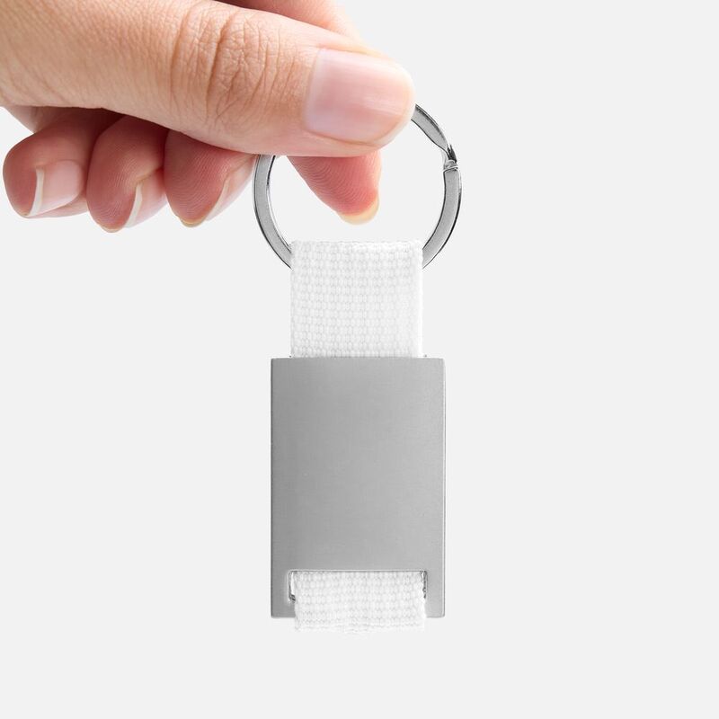 Брелок Inlet с тканевой вставкой, белый арт.18283.60