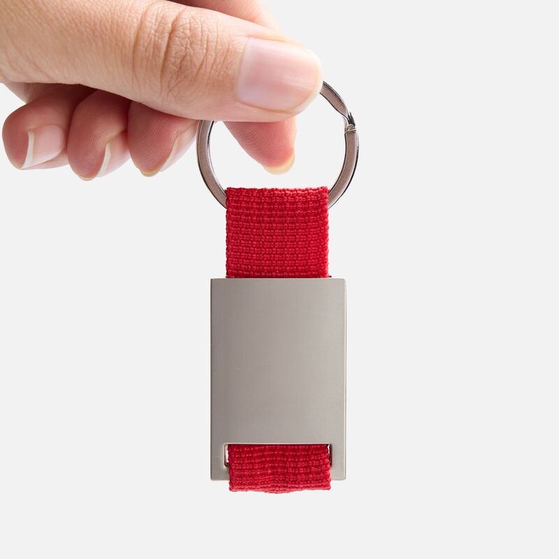 Брелок Inlet с тканевой вставкой, красный арт.18283.50