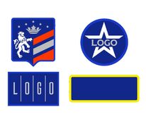 Шеврон из габардина Gabo M, синий арт.18312.44