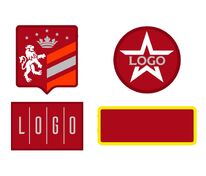 Шеврон из габардина Gabo M, красный арт.18312.50