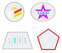 Шеврон из габардина Gabo L, белый арт.18313.60