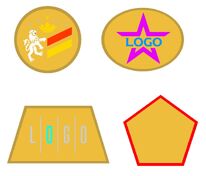 Шеврон из габардина Gabo L, желтый арт.18313.80