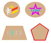 Шеврон из габардина Gabo L, бежевый арт.18313.16