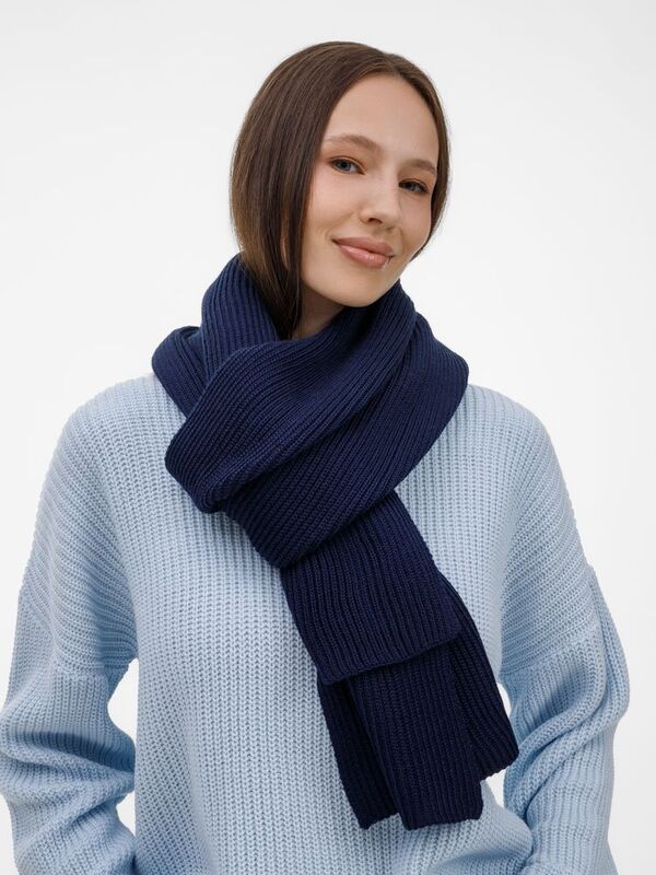 Шарф Nobilis Mono, темно-синий арт.19908.41