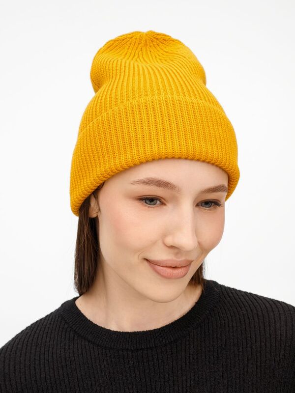 Шапка Nobilis Mono, желтая (медовая) арт.19909.80