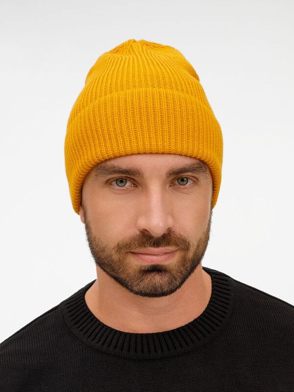 Шапка Nobilis Mono, желтая (медовая) арт.19909.80
