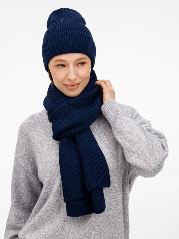 Шапка Nobilis Mono, темно-синяя арт.19909.41