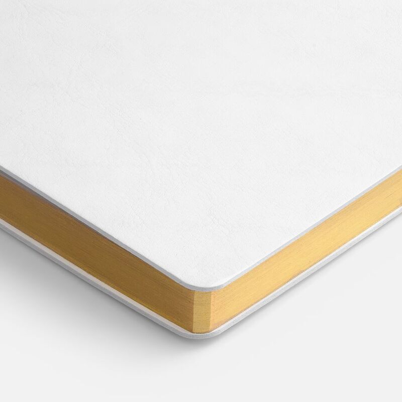 Ежедневник Nebraska Flex, недатированный, белый с золотистым арт.22008.60