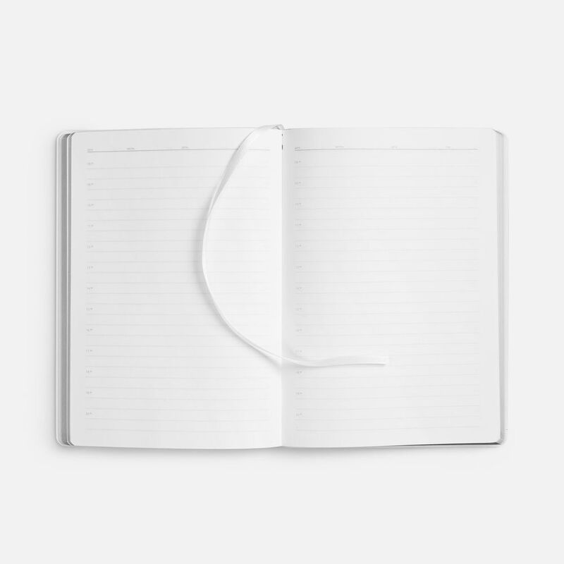 Ежедневник Nebraska Flex, недатированный, белый с серебристым арт.22008.61