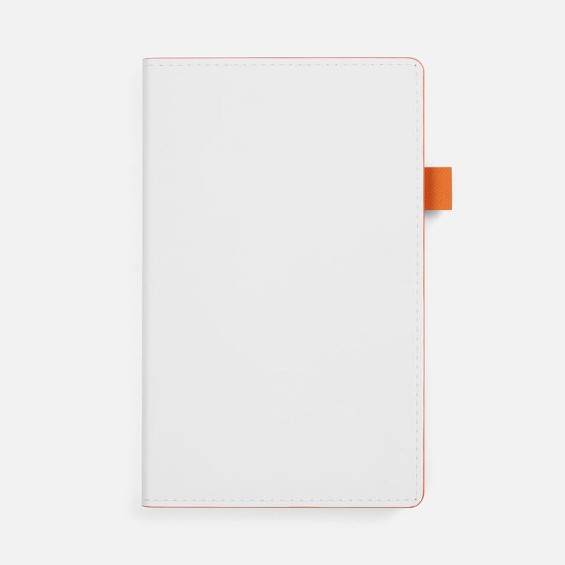 Ежедневник White Shall, недатированный, бело-оранжевый арт.15751.26