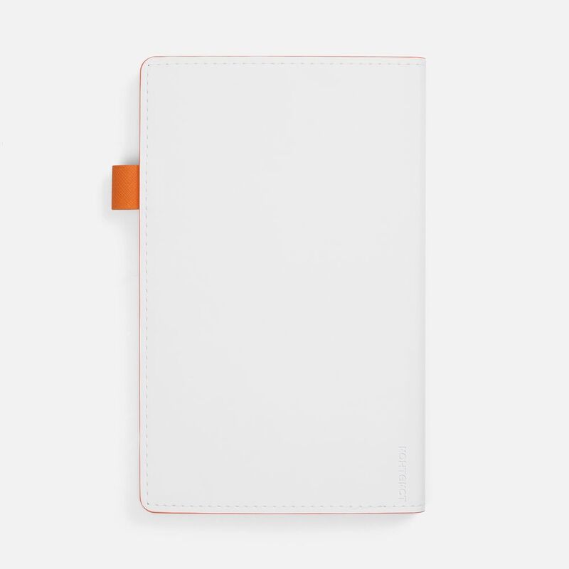 Ежедневник White Shall, недатированный, бело-оранжевый арт.15751.26