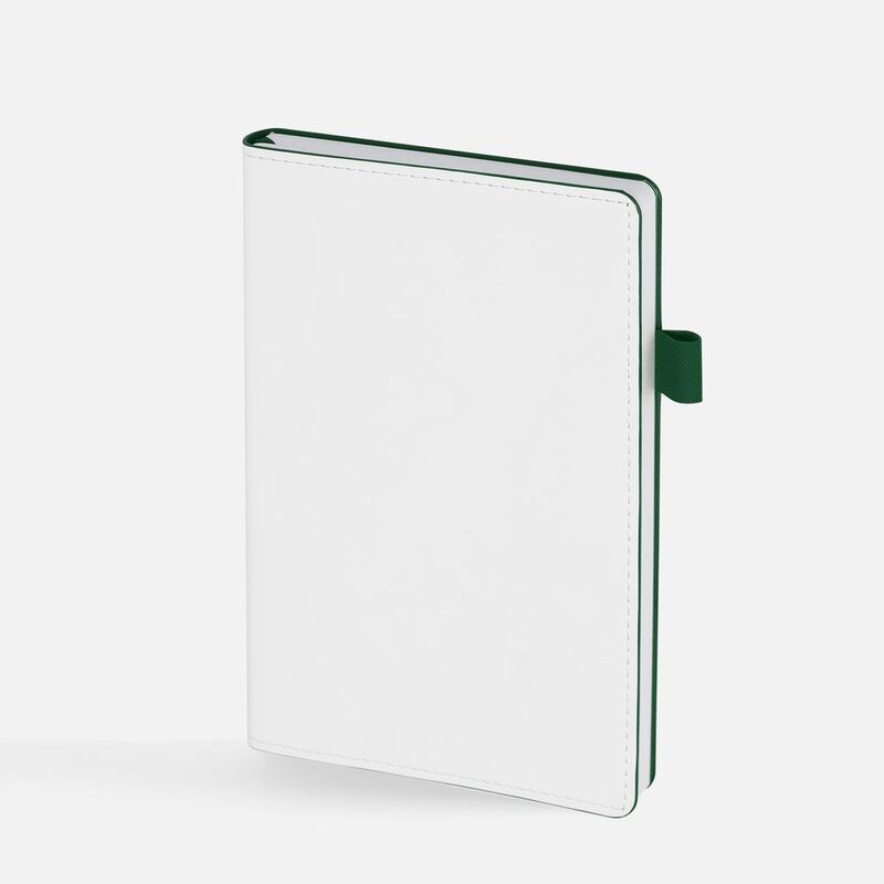 Ежедневник White Shall, недатированный, бело-зеленый арт.15751.96