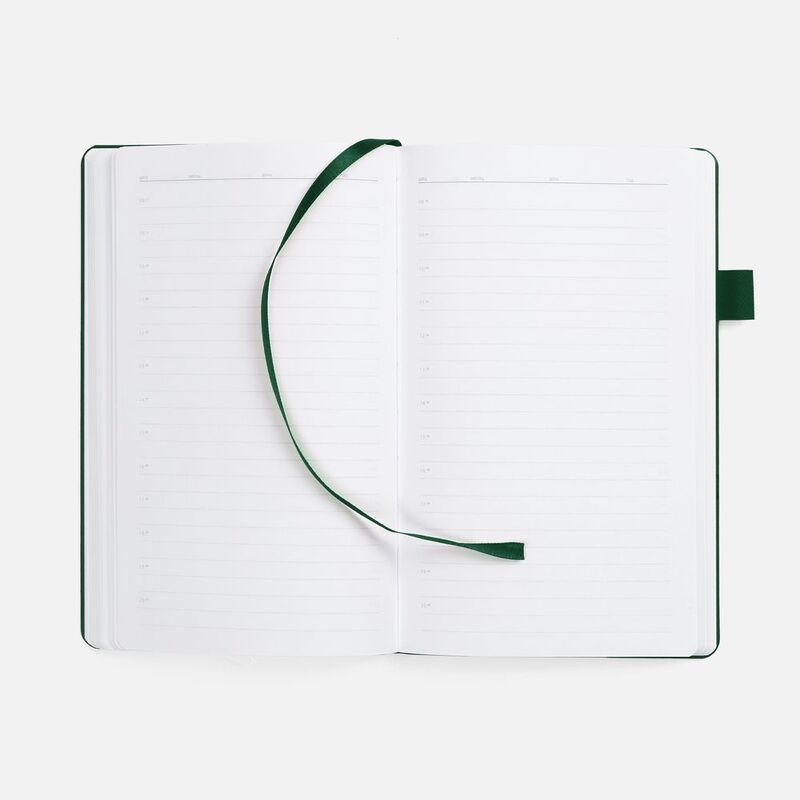 Ежедневник White Shall, недатированный, бело-зеленый арт.15751.96