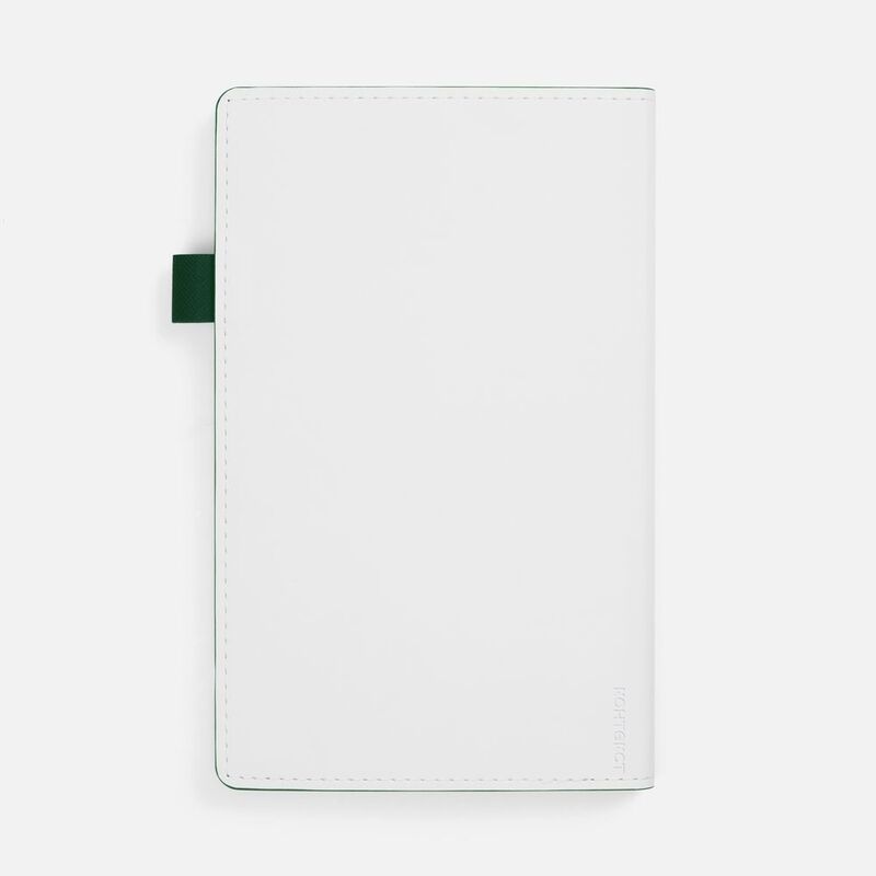 Ежедневник White Shall, недатированный, бело-зеленый арт.15751.96