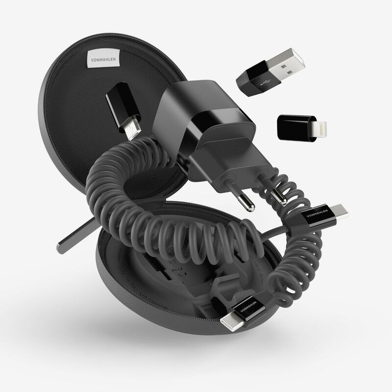 Зарядное устройство Vonmahlen Allroundo GaN, черное арт.20766.30