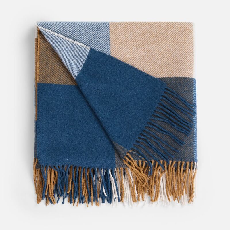 Плед Fleco, синий с коричневым арт.18368.45