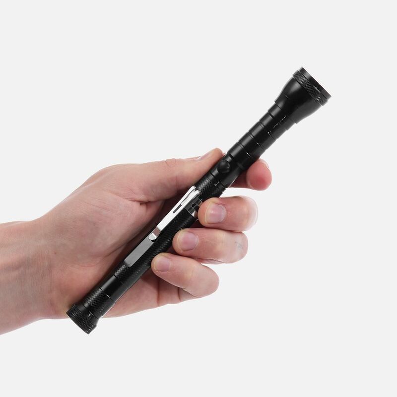 Телескопический фонарь с магнитом Flexion, ver.2, черный арт.12385.31