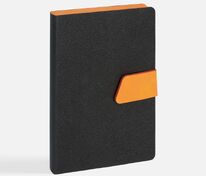 Ежедневник Boom, недатированный, черный с оранжевым арт.15768.32