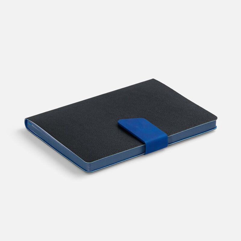 Ежедневник Boom, недатированный, черный с ярко-синий арт.15768.43