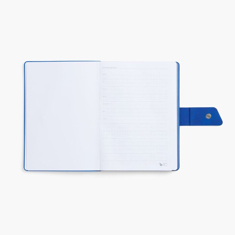 Ежедневник Boom, недатированный, черный с ярко-синий арт.15768.43