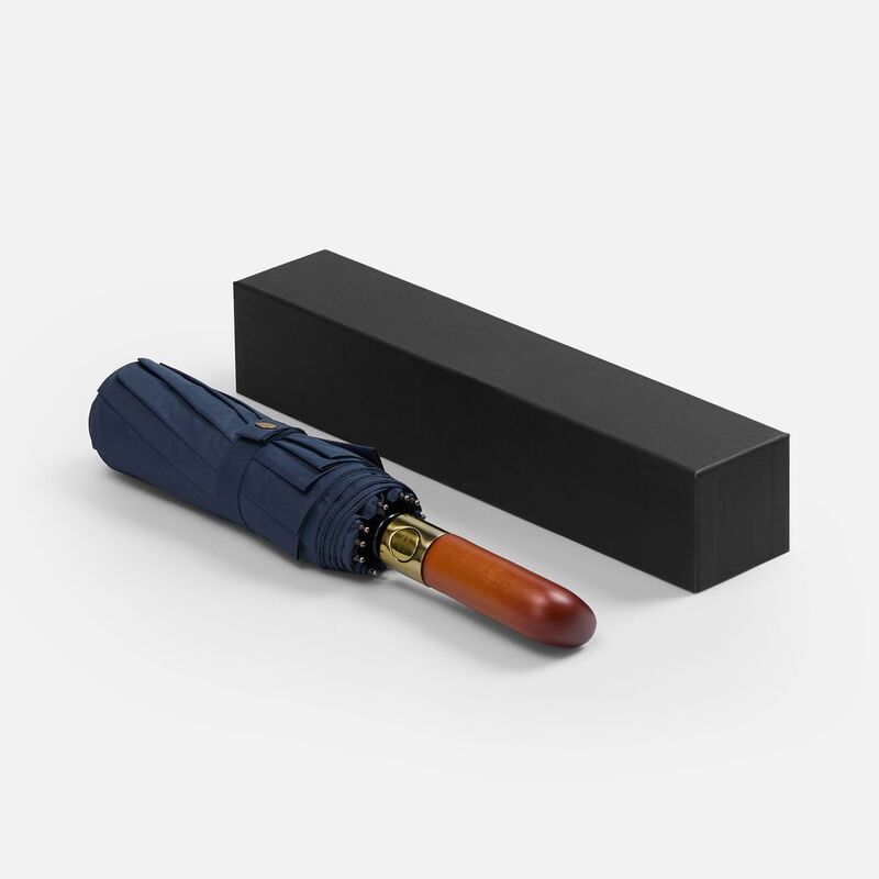 Зонт складной Cloudburst в подарочной упаковке, темно-синий арт.17192.40