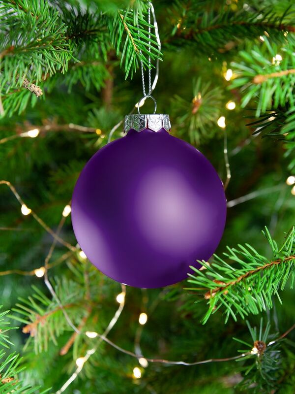 Елочный шар Finery Matt, 8 см, матовый фиолетовый арт.17663.70