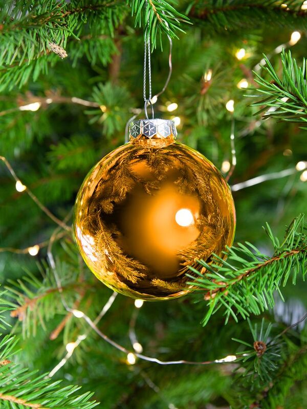 Елочный шар Finery Gloss, 8 см, глянцевый оранжевый арт.17662.20