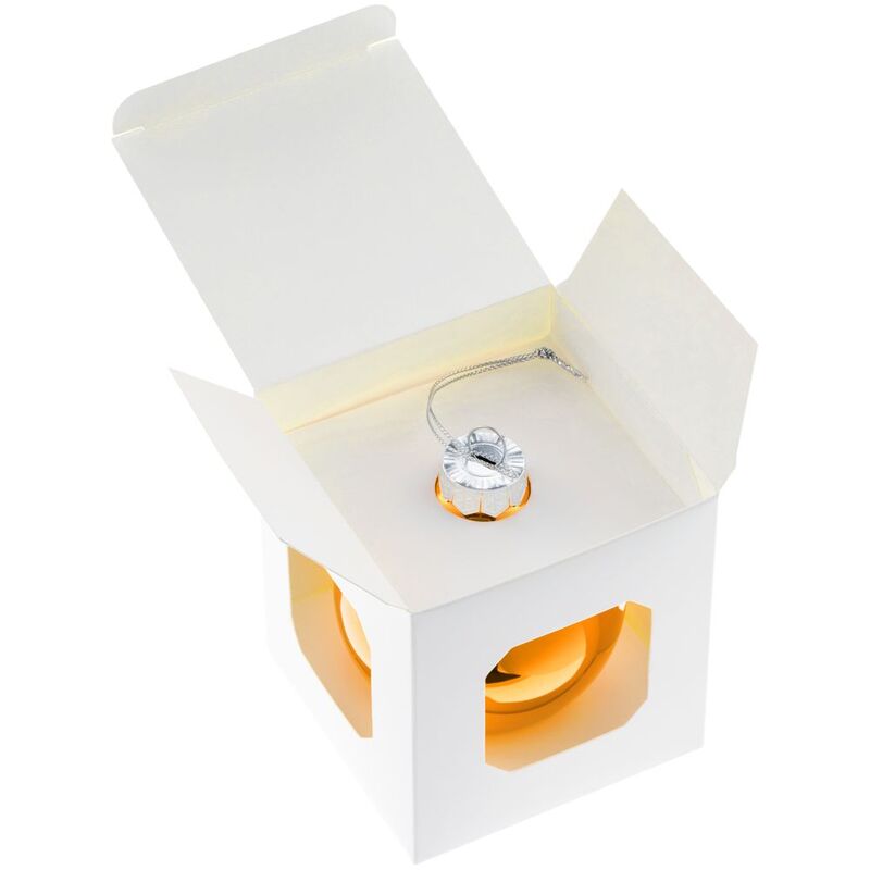 Елочный шар Finery Gloss, 8 см, глянцевый оранжевый арт.17662.20