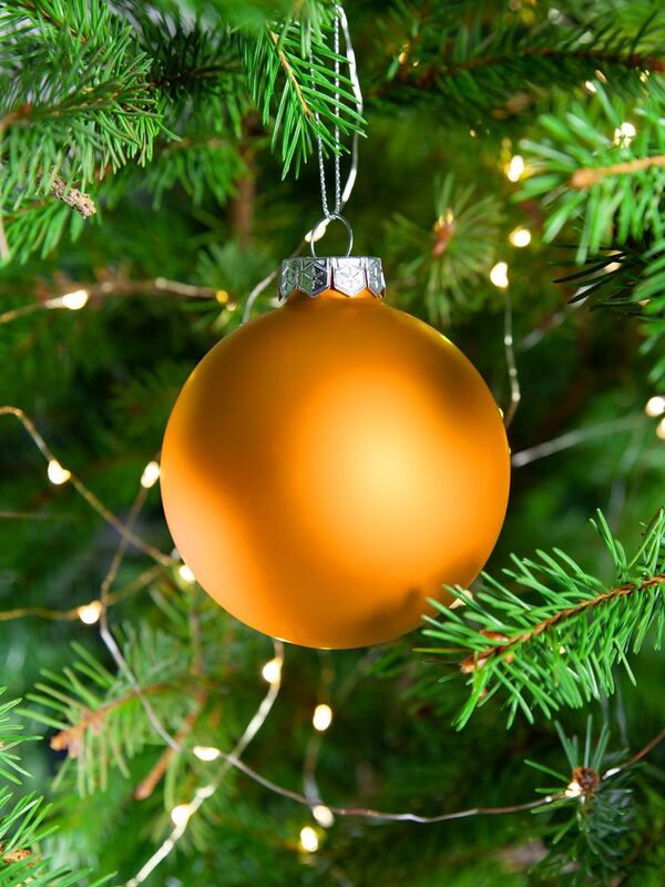 Елочный шар Finery Matt, 8 см, матовый оранжевый арт.17663.20