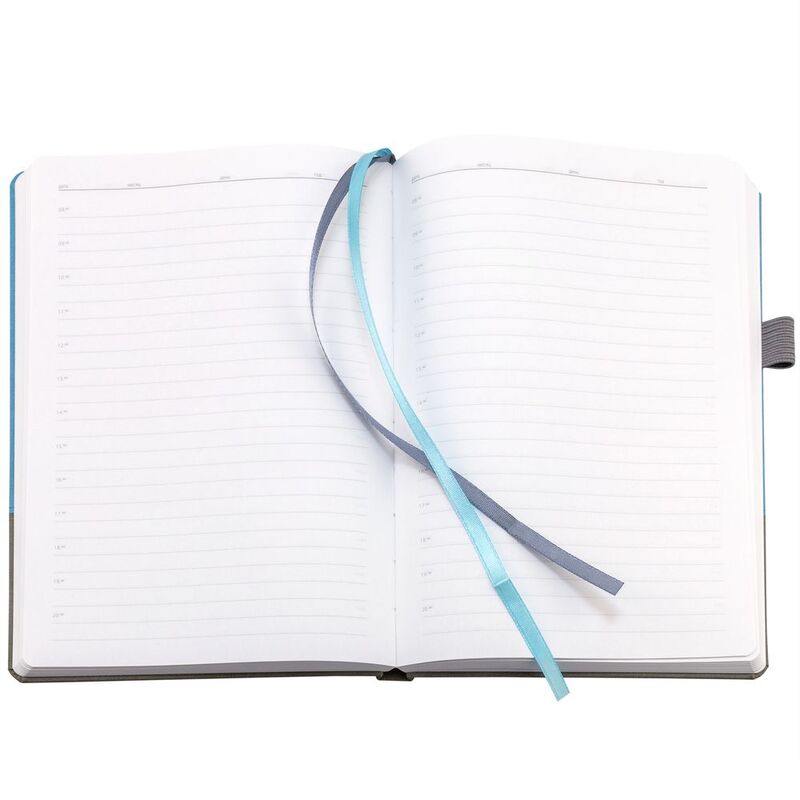 Ежедневник Horizon, недатированный, серый с голубым арт.21172.14