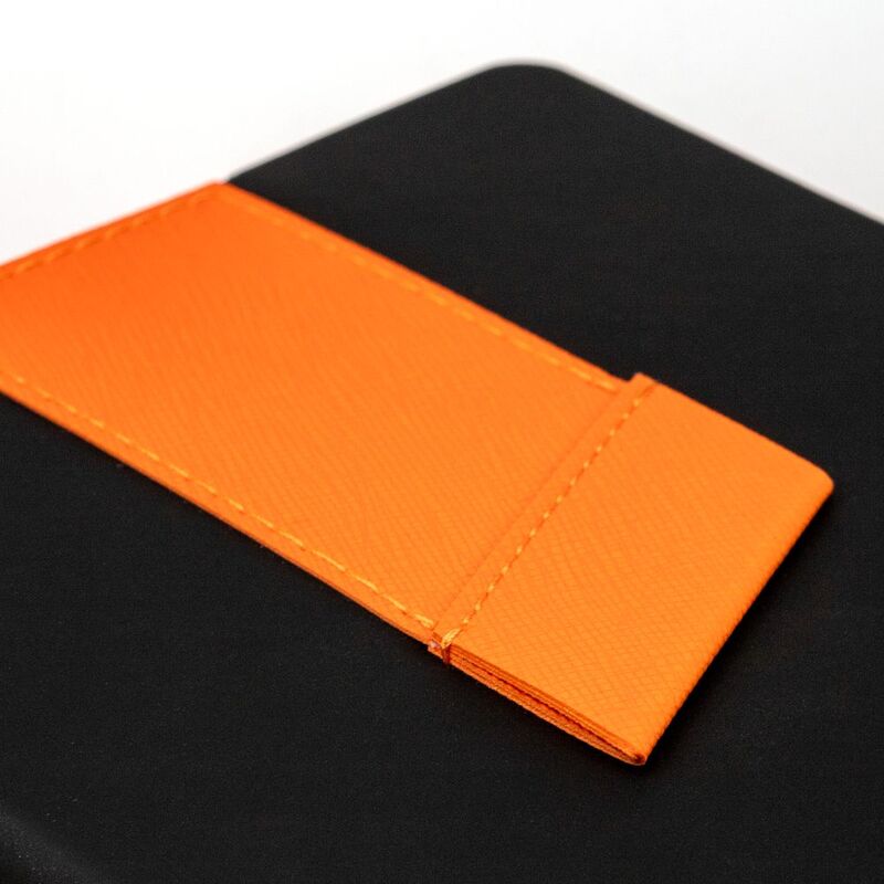 Ежедневник Bookmark, недатированный, черный с оранжевым арт.21180.32