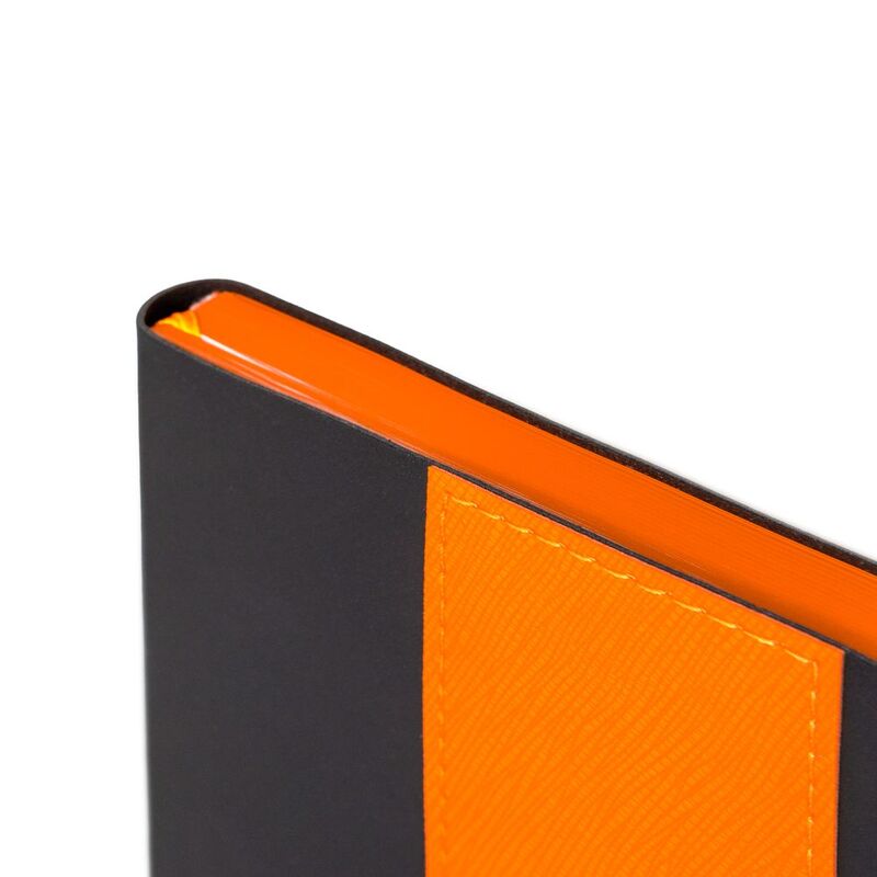 Ежедневник Bookmark, недатированный, черный с оранжевым арт.21180.32