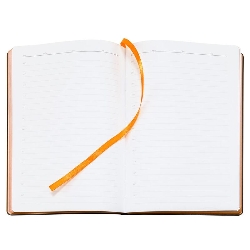 Ежедневник Bookmark, недатированный, черный с оранжевым арт.21180.32