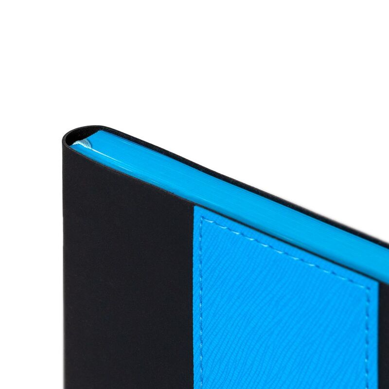 Ежедневник Bookmark, недатированный, черный с голубым арт.21180.14