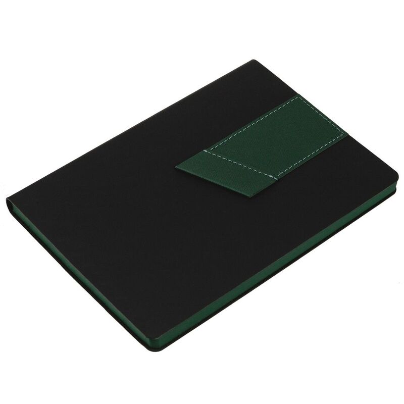 Ежедневник Bookmark, недатированный, черный с зеленым арт.21180.39