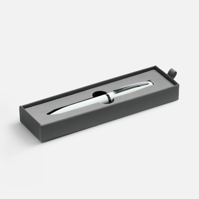 Ручка шариковая Bolt Soft Touch в футляре, белая арт.21072.60