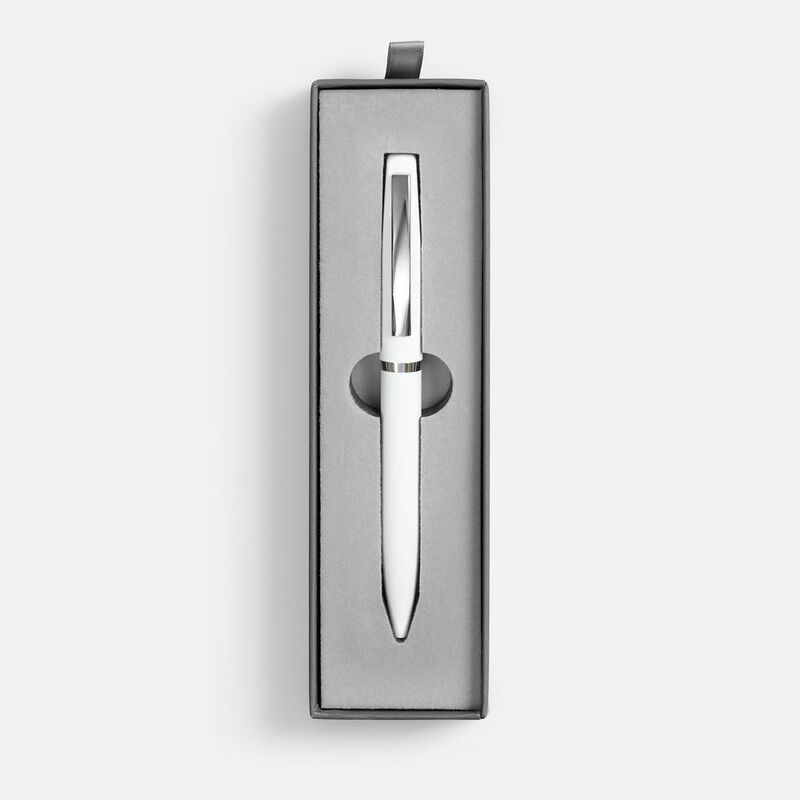 Ручка шариковая Bolt Soft Touch в футляре, белая арт.21072.60