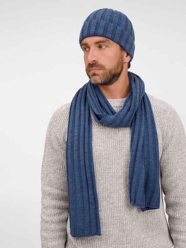 Шапка Metelitsa, синий меланж (джинс) арт.19242.45