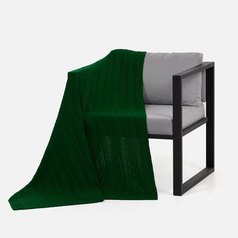 Плед Remitti, глубокий зеленый арт.19246.93