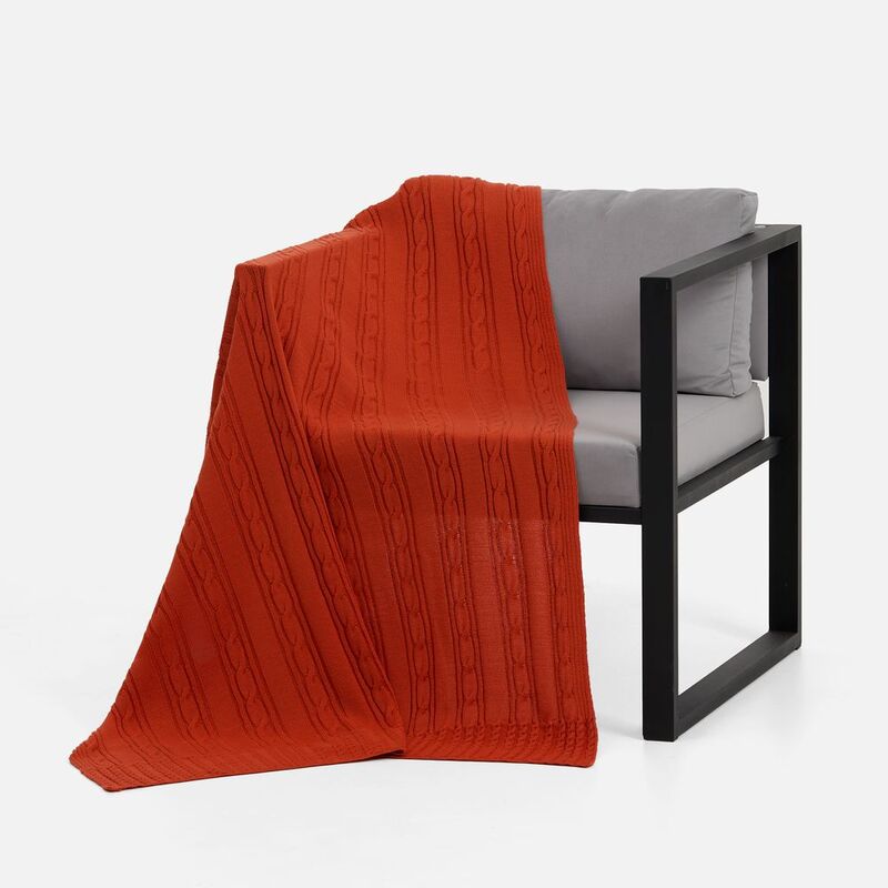 Плед Remitti, оранжевый (морковь) арт.19246.20