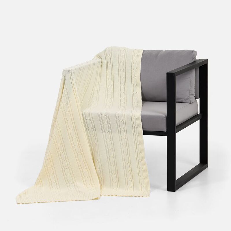 Плед Remitti, белый (молочный) арт.19246.61