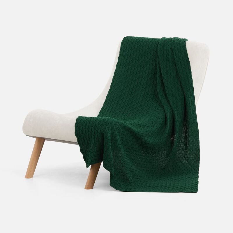 Плед Braidera, темно-зеленый (хвойный) арт.19247.92